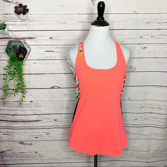 Fabletics Neon Racerback Workout Tank Top Size 6 Small - Picture 8 of 8